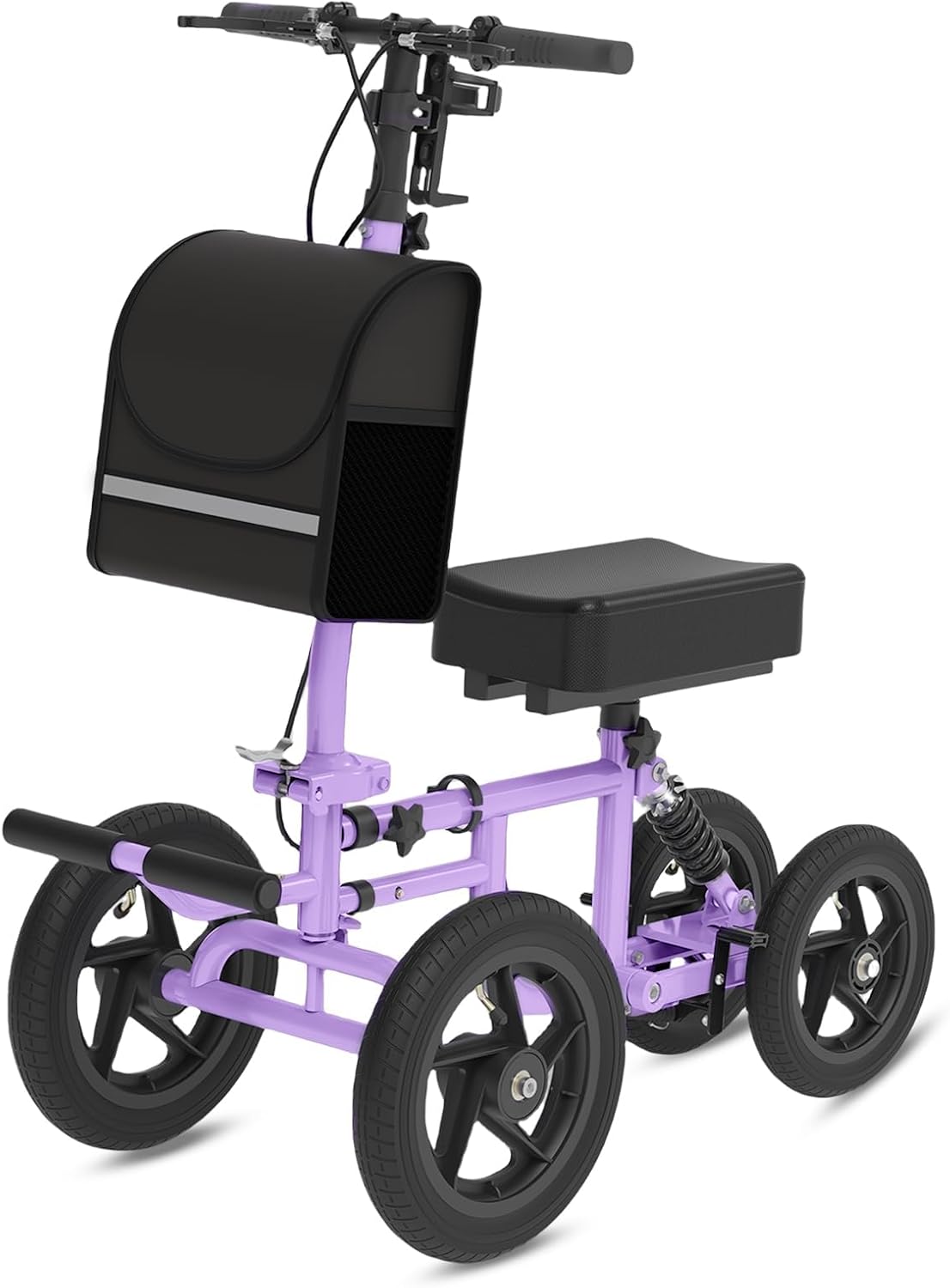 Photo 1 of  All Terrain Knee Scooter for Adults, Foldable Rolling Knee Scooter with DIY Stickers & Shock Absorber, Steerable Knee Walker for Broken Foot, Ankle Injuries & Surgery, Better Crutch Alternative 