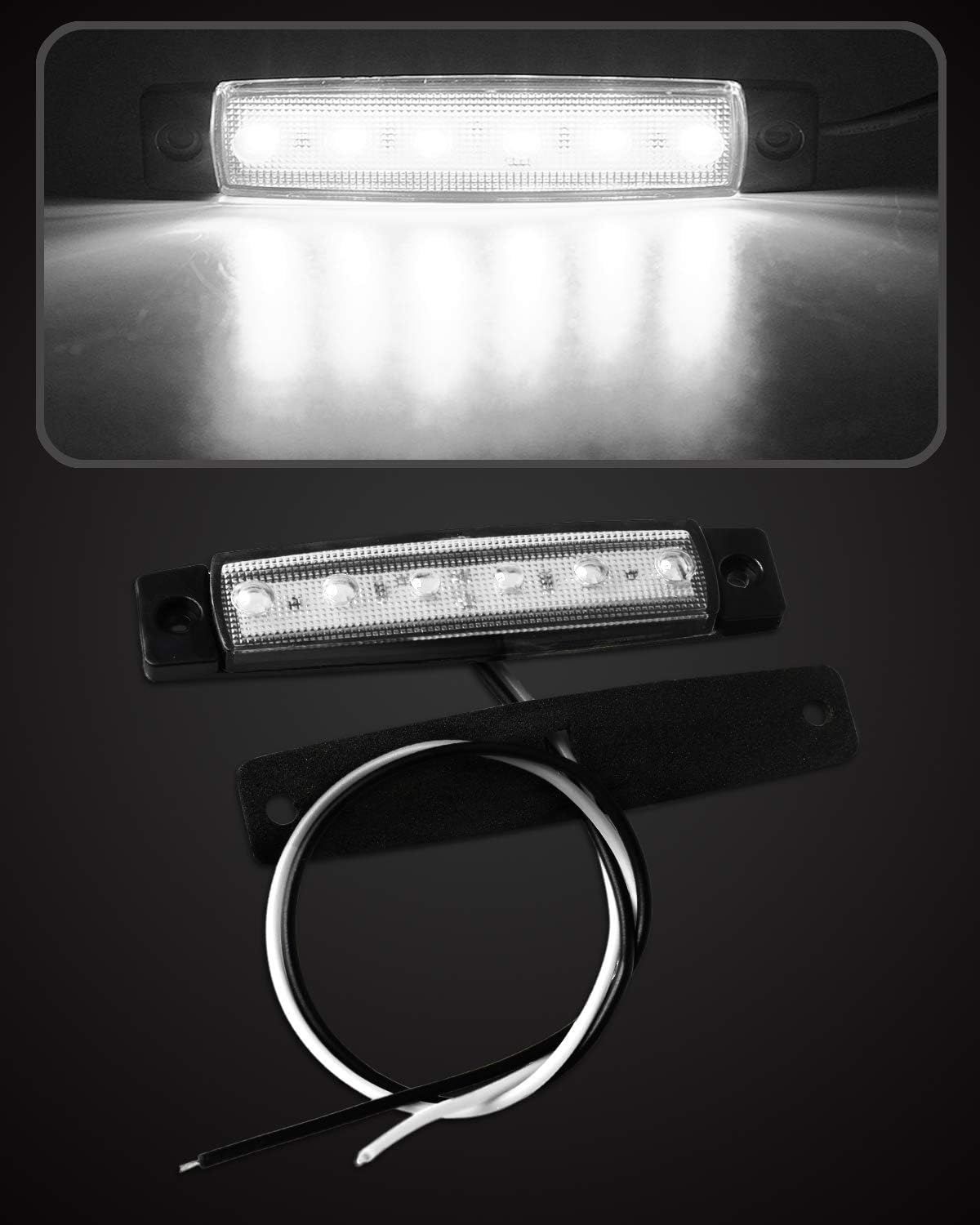 Shangyuan Marine Boat Lights, Utility Led Interior Lights For Boat Deck Courtesy Transom Cockpit Light, 12v Waterproof Marine Lighs For Yacht Fishing Pontoon Boat Sailboat Kayak Bass Boat, White,10PCS image 5