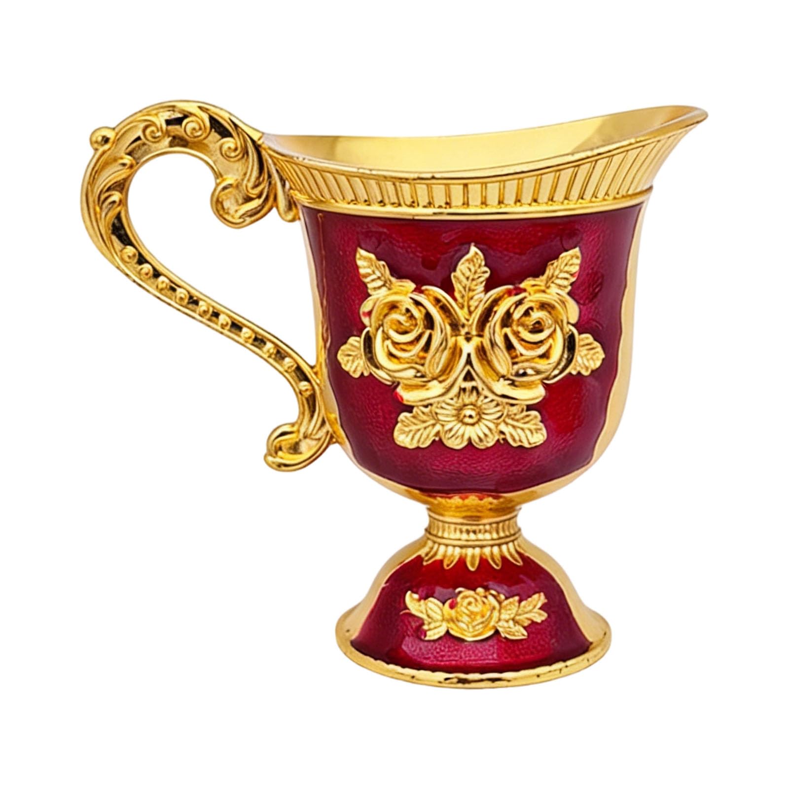 Buxuaaaa Red Chalices With Ergonomic Grip: Perfect For Cocktails, & Gifts Handcrafted Metal Cup