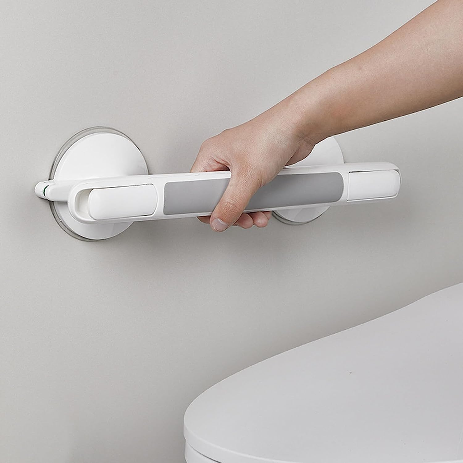 Barras de Apoyo para baño, Ducha, Barra de Apoyo, 2 Piezas, Barras de Apoyo con Ventosa, sin Necesidad de taladrar, con Ventosa de Fuerte Agarre para Personas Mayores.
