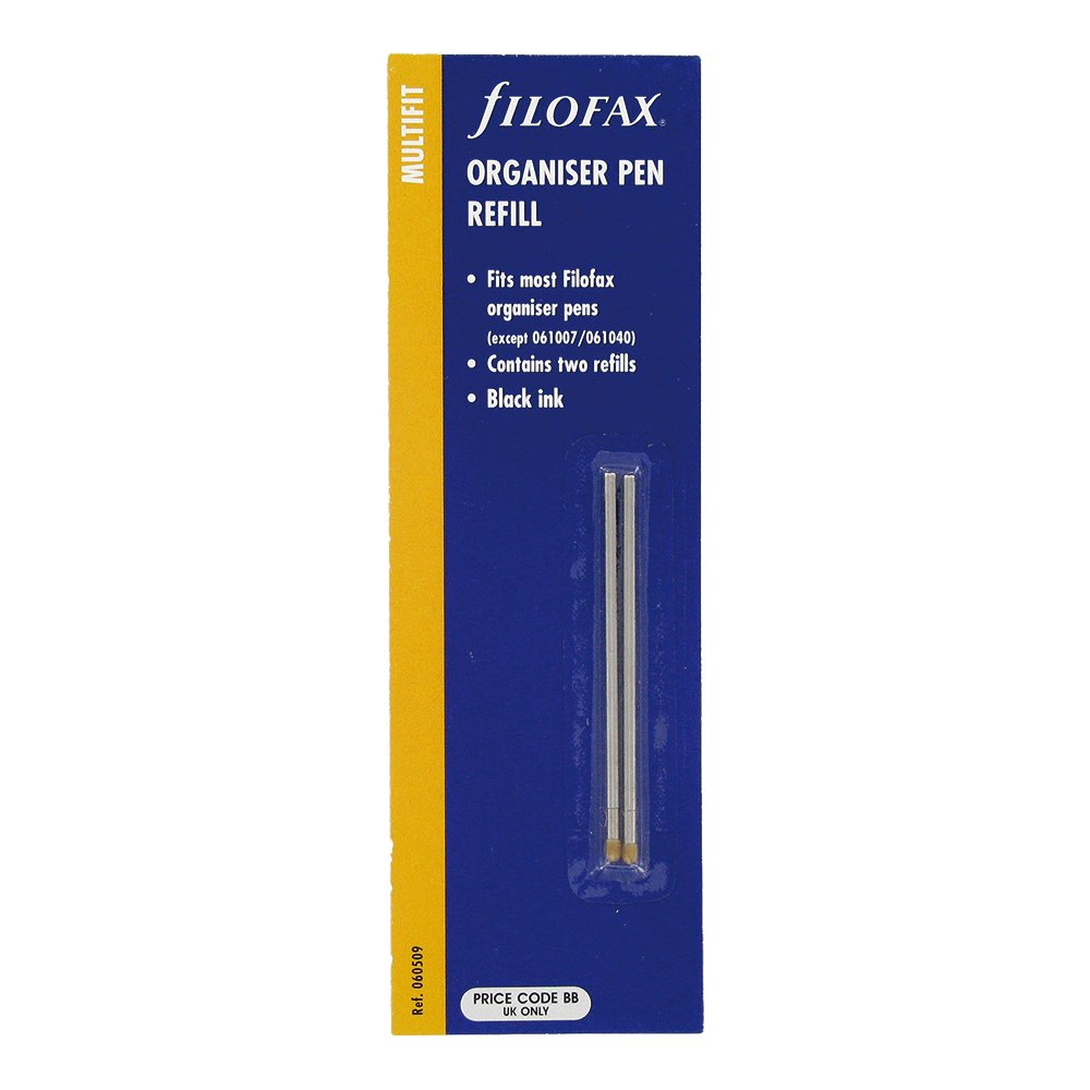 Filofax Classic/Fashion/Cont/Barley Pen Refill Black, 2 Refills (R060509) โ image 1