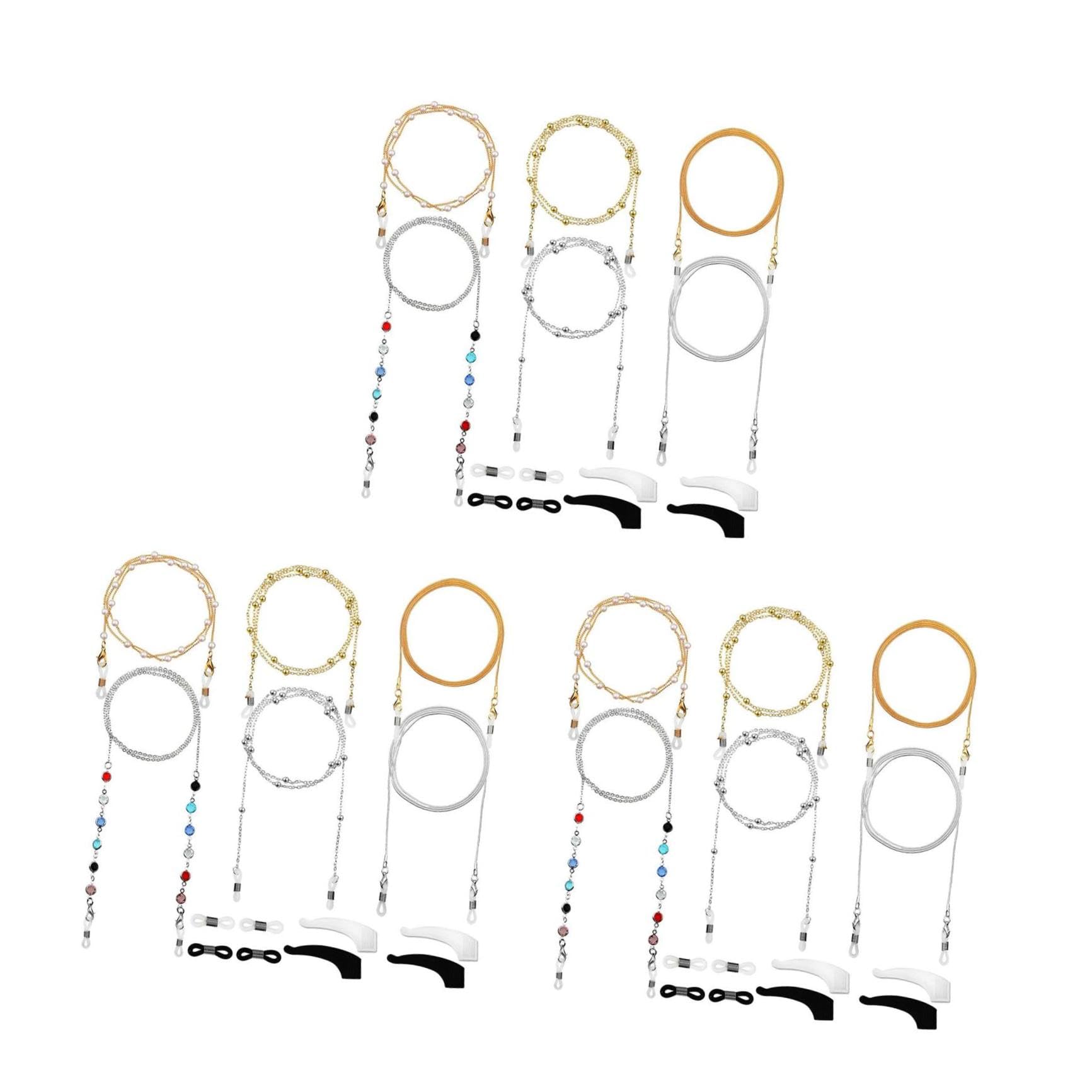 Cadena de máscara de cadena para gafas cable gafas de sol de moda cordón para gafas Cordón para anteojos accesorios para gafas Cordones para anteojos anti-perdida La cadena