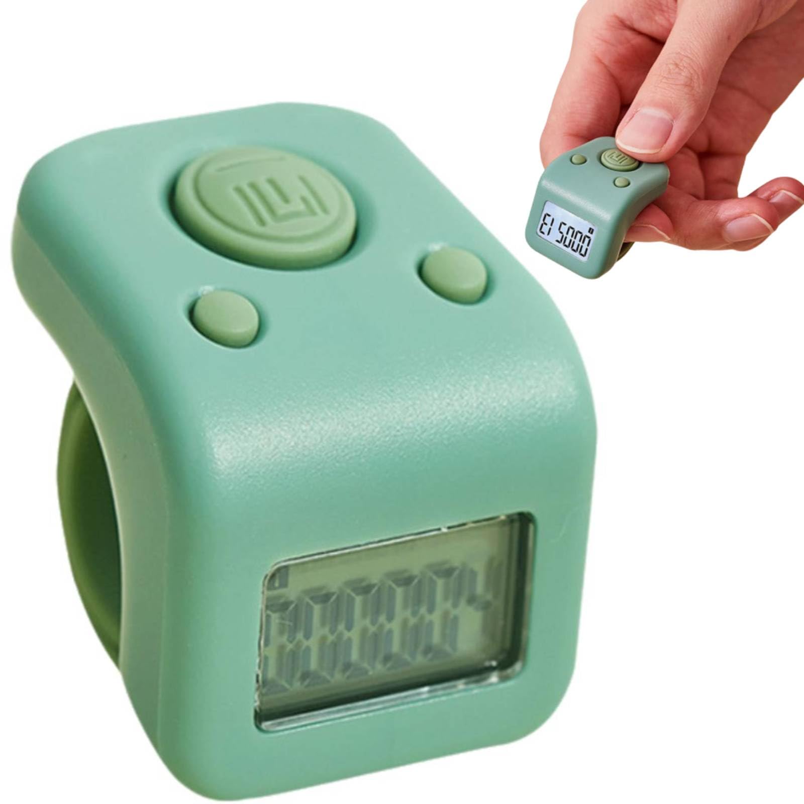 Waterproof Handheld Tally Counter, 6 Digits Number Count Clickers Counter, Rechargeable Finger Counter, Hand Digital Counters Clickers Pitches Counter, Lap Counter with LED (green)
