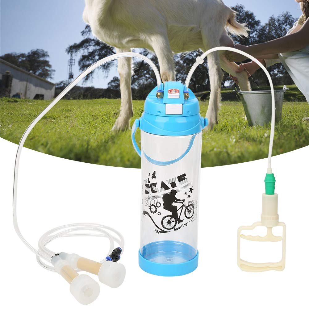 Manual Milking Machine,3L Portable Manual Milking Machine Double Head