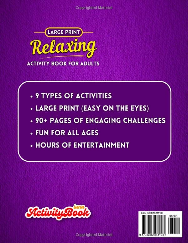 Relaxing Activity Book for Adults: Large Print Sudoku, Crosswords, Word Search, and Much More - Image 2