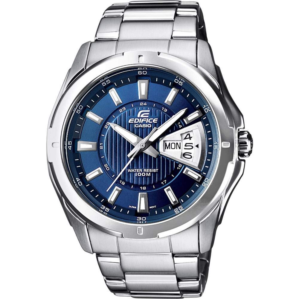 Casio Edifice Herrenarmbanduhr, massives Edelstahlgehäuse und Armband, 10 BAR