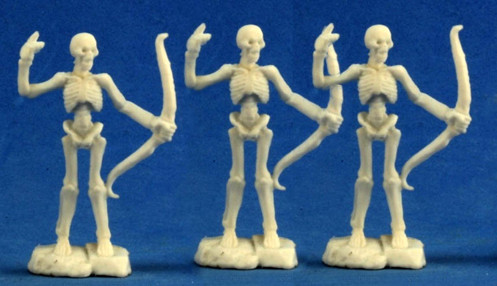 ReaperPechetruite 3 x SKELETON WARRIOR ARCHER - Bones miniature role playing and war game - 77245