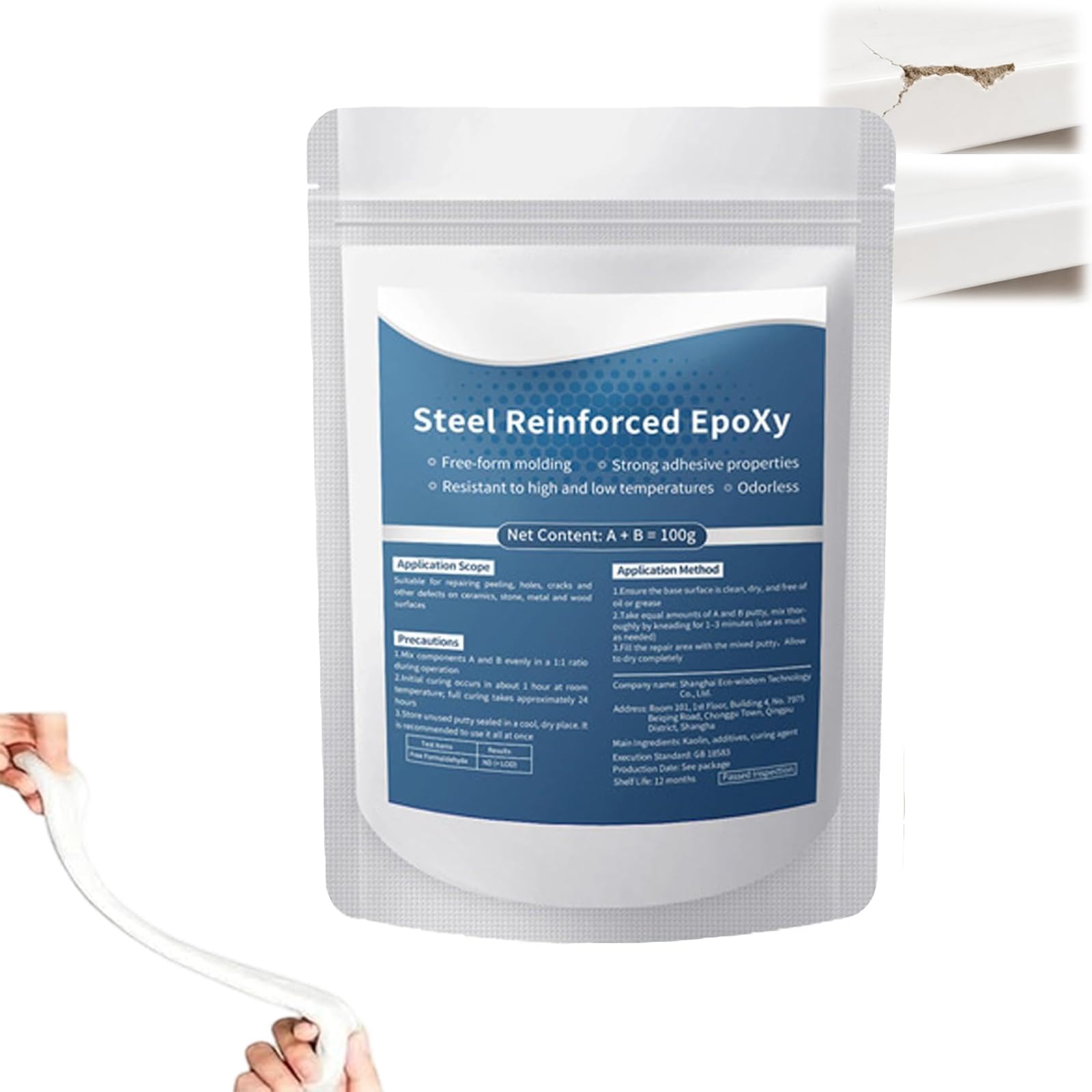 Steel Reinforced Epoxy Repair Putty, 2026 New Waterproof & Heat-Resistant Steel Reinforced AB Two-Part Epoxy Clay, Fast-Setting Filler for Metal, Plastic, Wood, Tile and Ceramic (1)