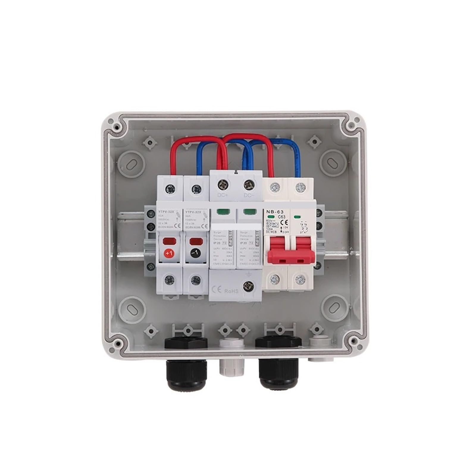 Coffret de dérivation PV 600V pour sécuriser un circuit solaire contre la foudre et l'eau
