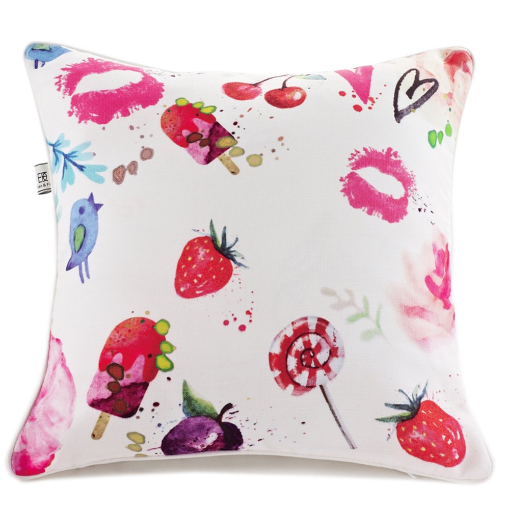Coussin de canapé sud-est asiatique haut de gamme 65x65 plantes A