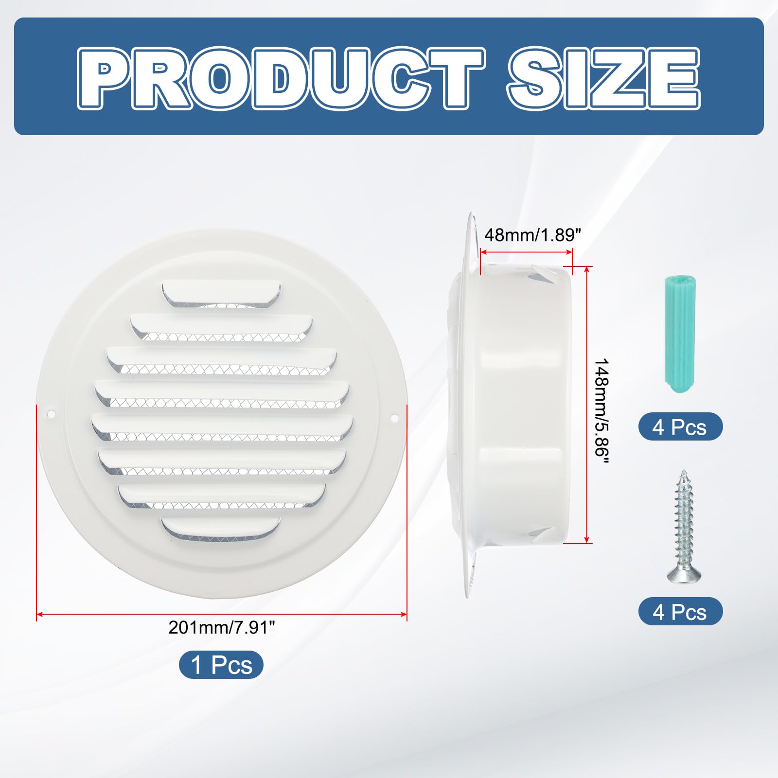 PATIKIL 6 Inch Round Air Vents - Image 2