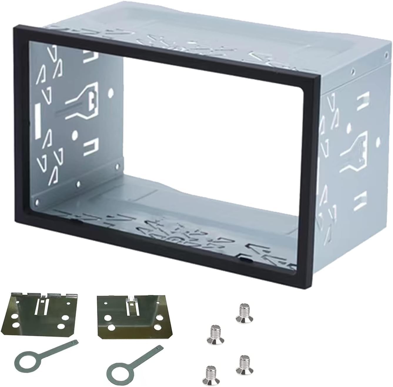 Amazon.com: Universal Double DIN Car Stereo Cage,with Metal Frame, Car ...