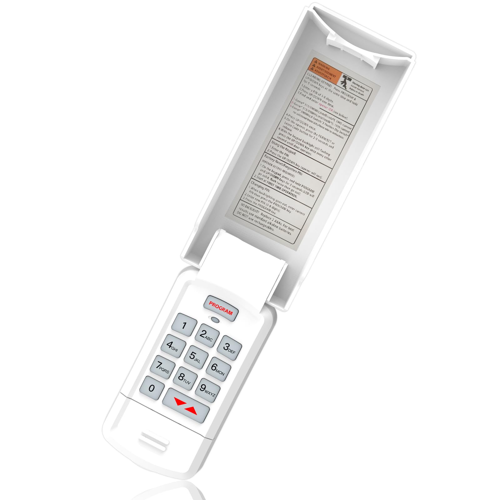 for Genie Garage Door Opener Wireless Keyless Keypad - Compatible with All Genie Overhead Door Intellicode CodeDodger and DIP Switch Garage Door Openers - Safe & Secure Access, GK-R OKP-BX 315/390 MHz