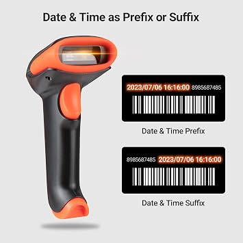 Tera HW0002 Wireless Barcode Scanner, 1D/2D/QR Code Scanner, Bluetooth/2.4G/USB 3’ in 1, With Vibration Alert & Charging Indicator, Stand Included