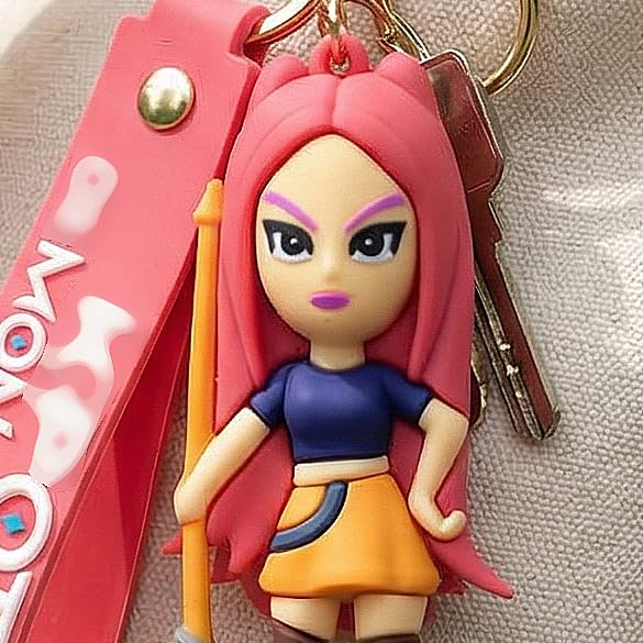 Image of Wanna Party Korean Pop Demon Hunterz Cartoon Keychains, Mira Keychain for Boys and Girls, Cute Backpack Key Chain Accessories Wristlet chain Return Gift Items for Boys & Girls