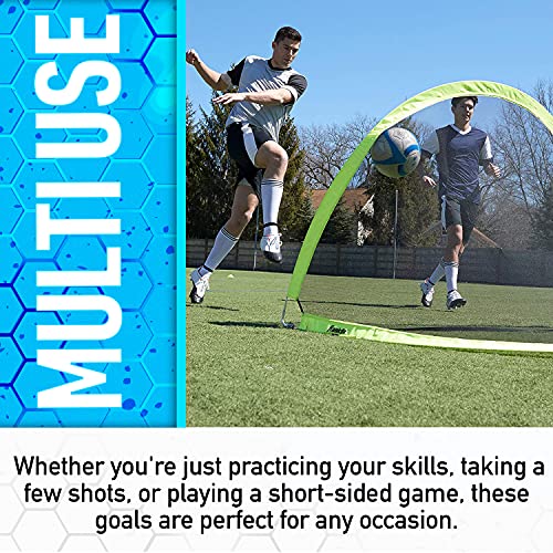 Franklin Sports Pop-Up Dome Shaped Goals-6' x 4' (2 Pack), Yellow, Large (2 Goals) - image 4