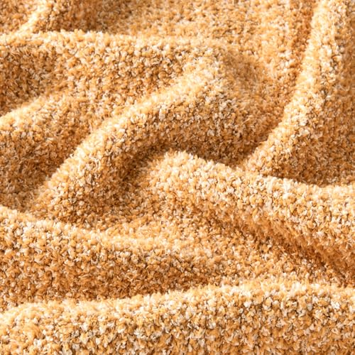 Image of CozeCube Reversible Knitted Throw Blanket, Orange White Melange 60 inchx80 inch