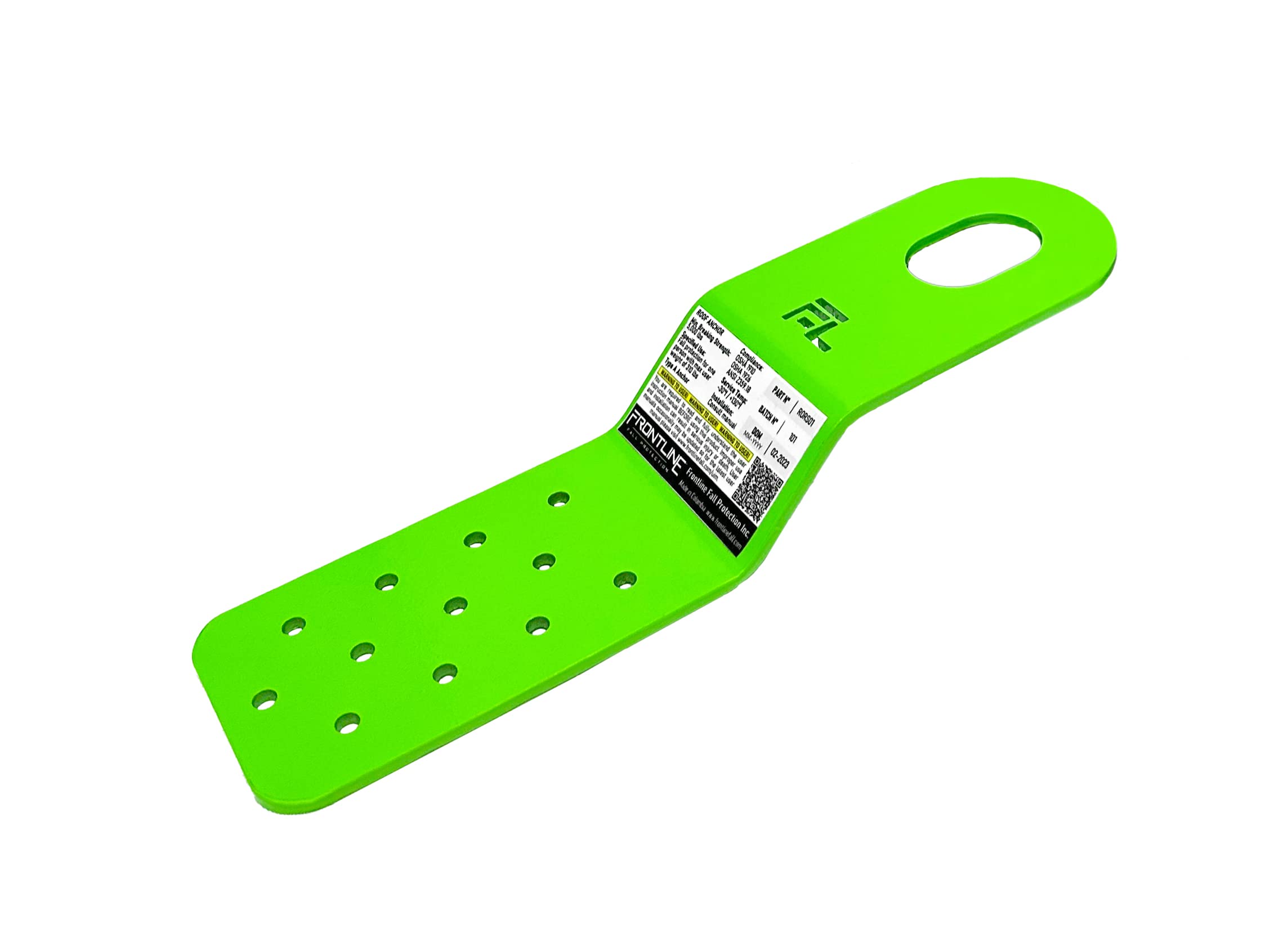 Frontline RORS01GRN Residential PitchFast Roof Anchor | ASTM Rated Steel | Lightweight and Easy Install in just Minutes | OSHA & ANSI Compliant