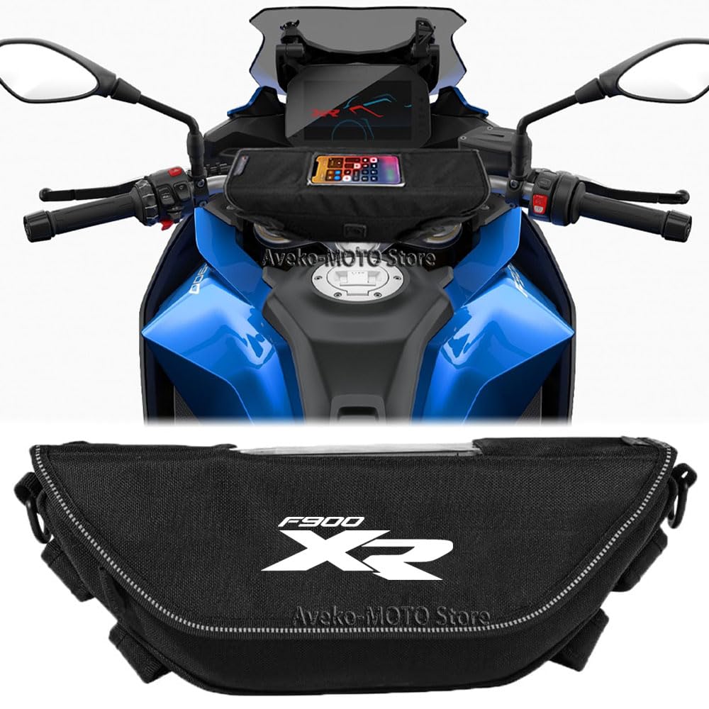 Generico Borsa da manubrio per F900XR F900R Navigazione Moto Impermeabile Telefono Portatile