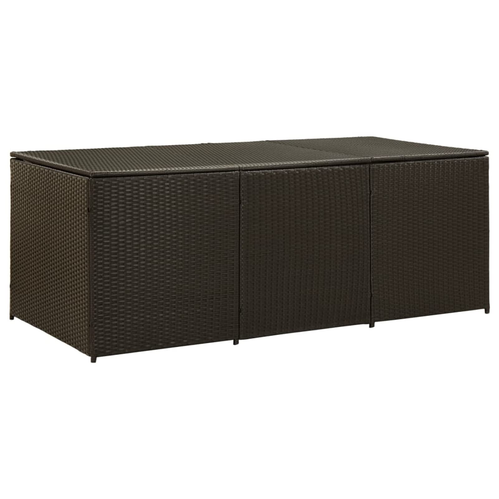 Caja de almacenaje jardín, Yumeng Almacenaje Exterior, Baul Jardin, Arcón Exterior Jardin, ratán sintético marrón 180x90x75 cm