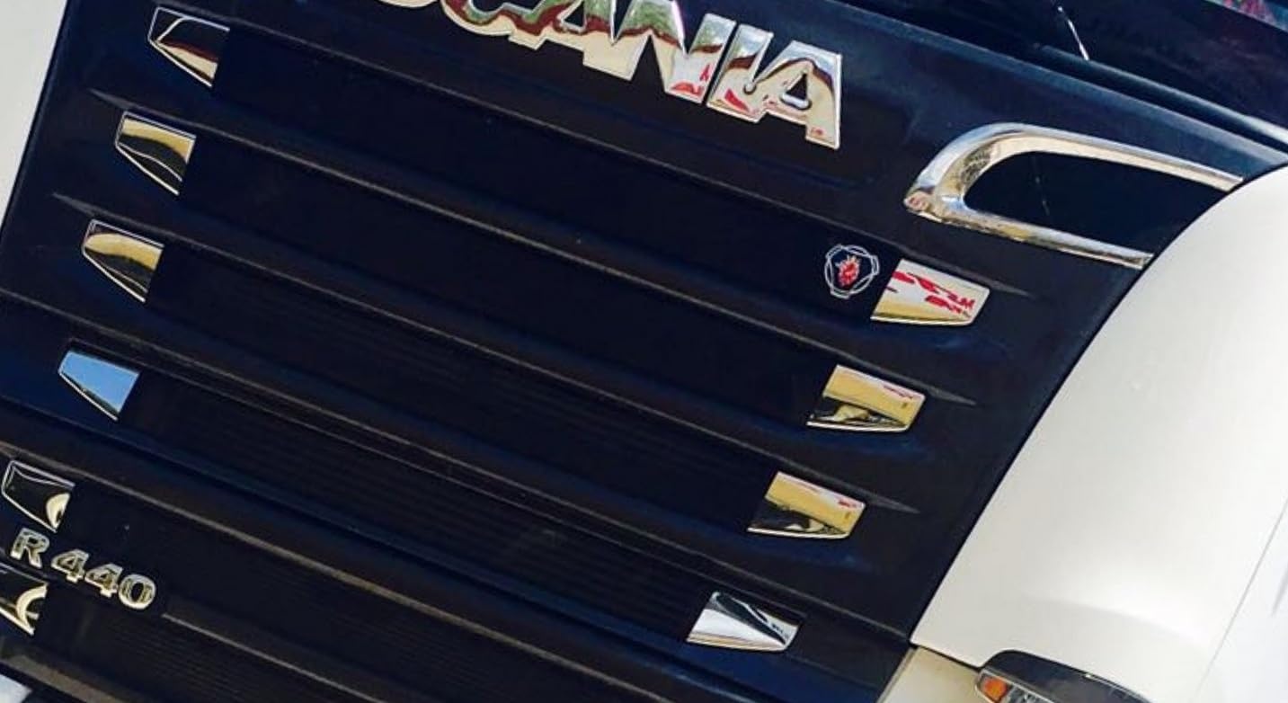 Ornamentos de acero inoxidable para Scania P R de 2010 a 2016, OEM 1870595 y 1870596, acabado pulido, 2 unidades