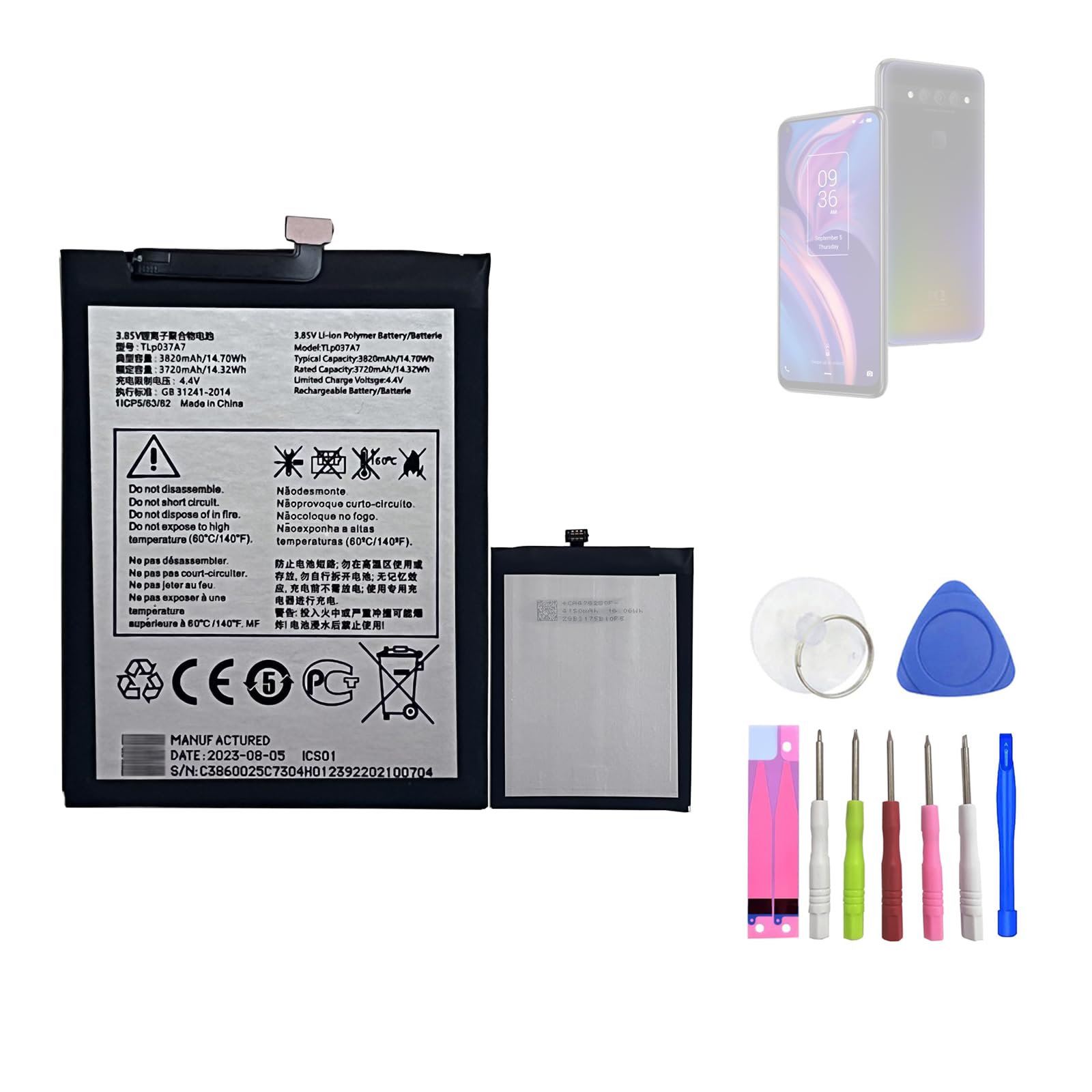 Ricambio Per TCL PLEX T780H 6.53'' LCD Touch Schermo Assemblaggio Nero