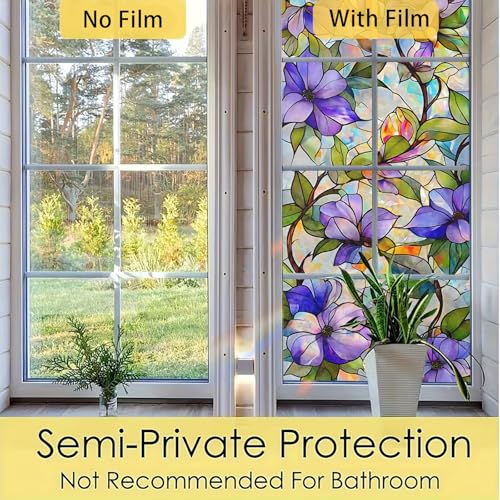 Película de ventana para privacidad estática, 17.5 x 39.4 pulgadas miniatura 4