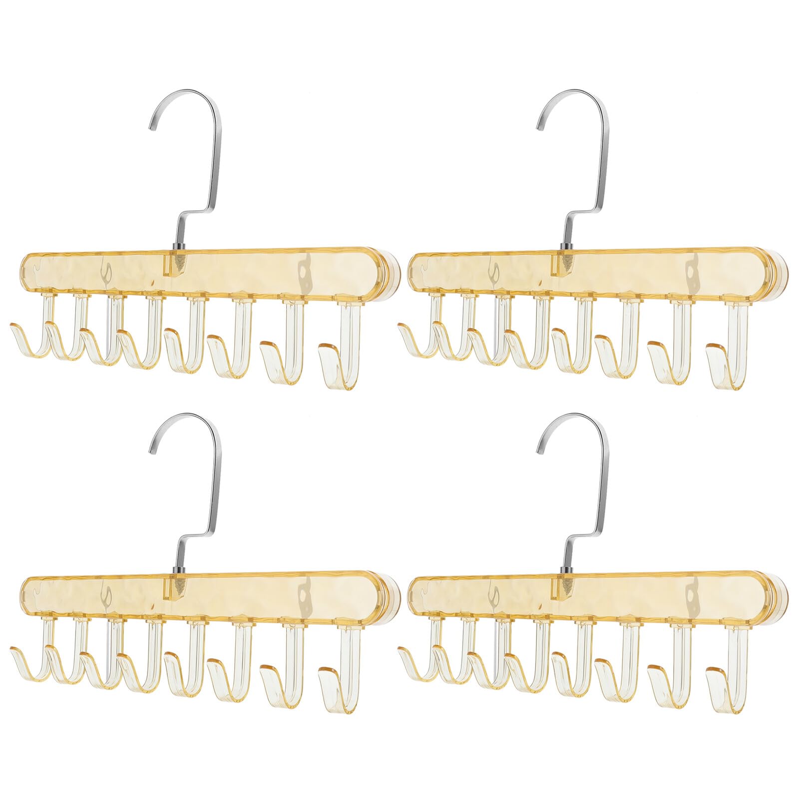 Cintres en acier inoxydable doré pour cravates et ceintures (Lot de 4)