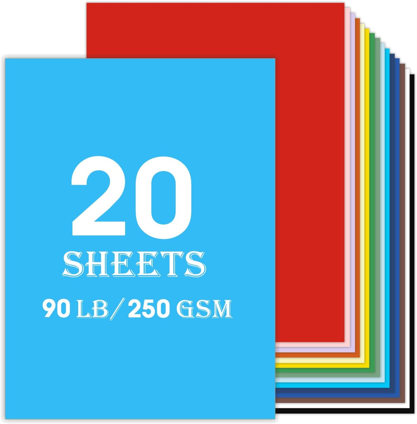20Sheets 11 x 14 White Cardstock Paper, Thick Card stock for Cricut, Large Construction Paper for Card Making, Scrapbooking, Craft 80 lb / 230 gsm (white)