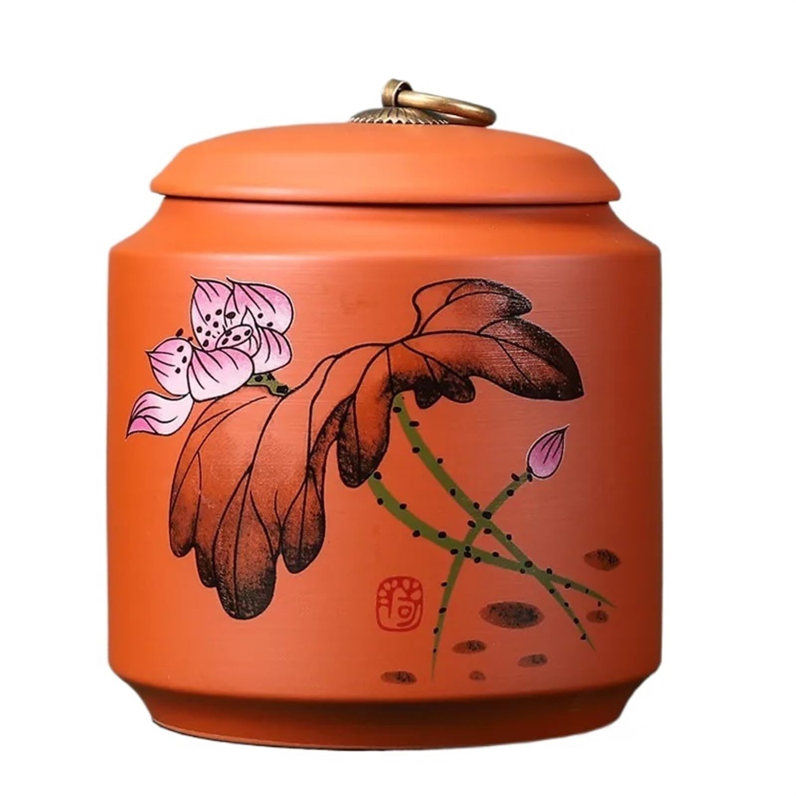 AYWTIUN tea storage jars Purple Clay Tea Caddy Nut Coffee Jars Spice Airtight Container Home Storage Cans Kitchen Accessories(C5)