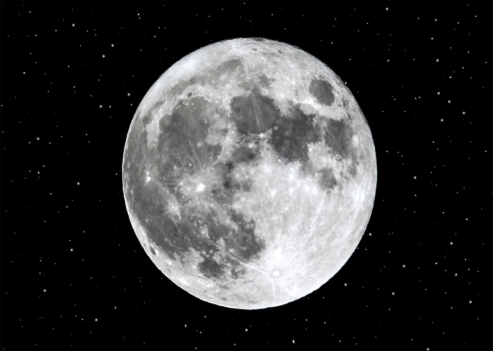 20x10FT (6x3m) Luna Piena In Cielo Stellato Sfondo Fotografico