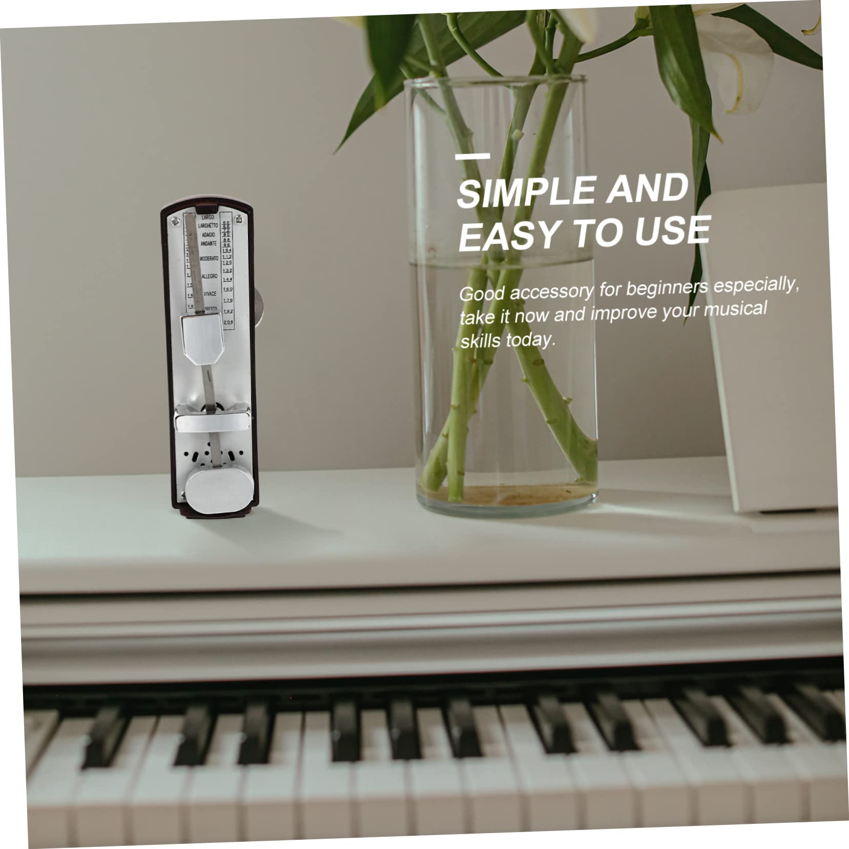 HEMOTON Metronome Musical Practice Tool Universal Mechanical Metronome for Piano Violin Guitar Drums