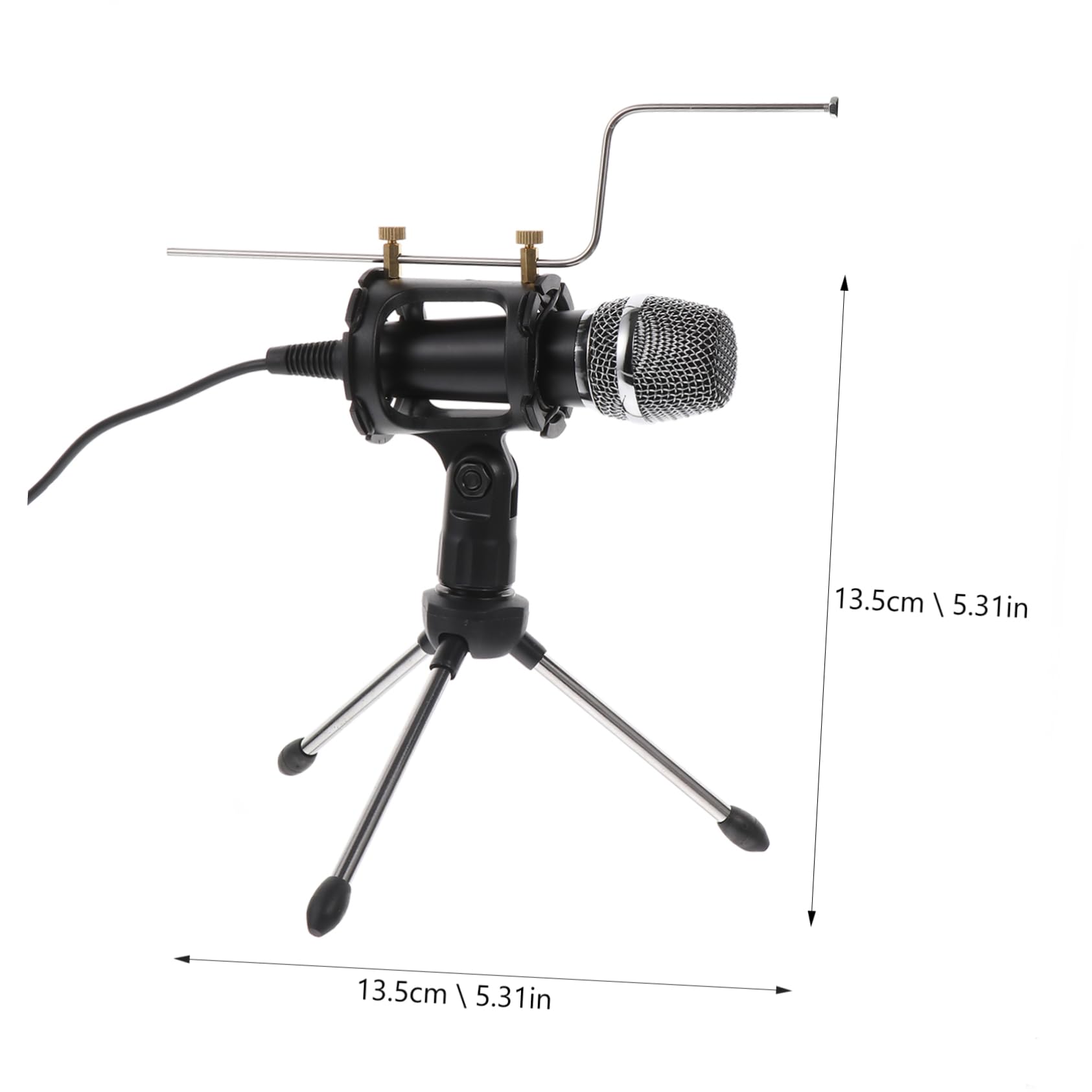 ULDIGI 1Set Microphone with Tripod for Online Classes Live Broadcast and Recording Black Condenser Mic for Computer and Phone Use