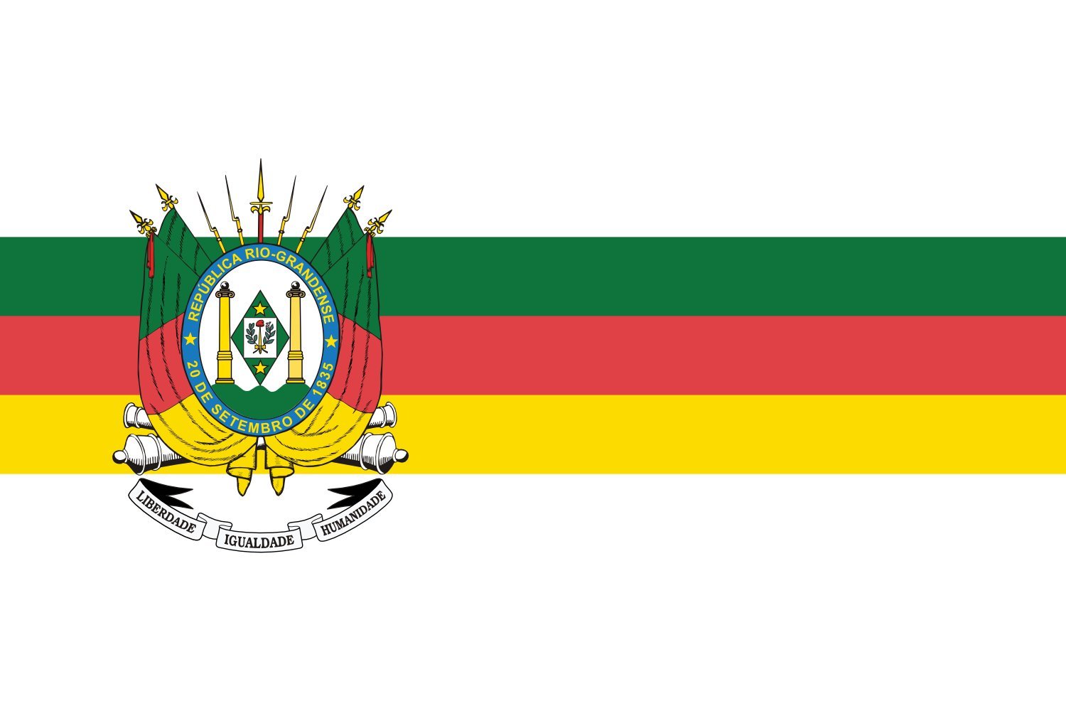 Drapeau Rio Grande do Sul grand format résistant aux intempéries