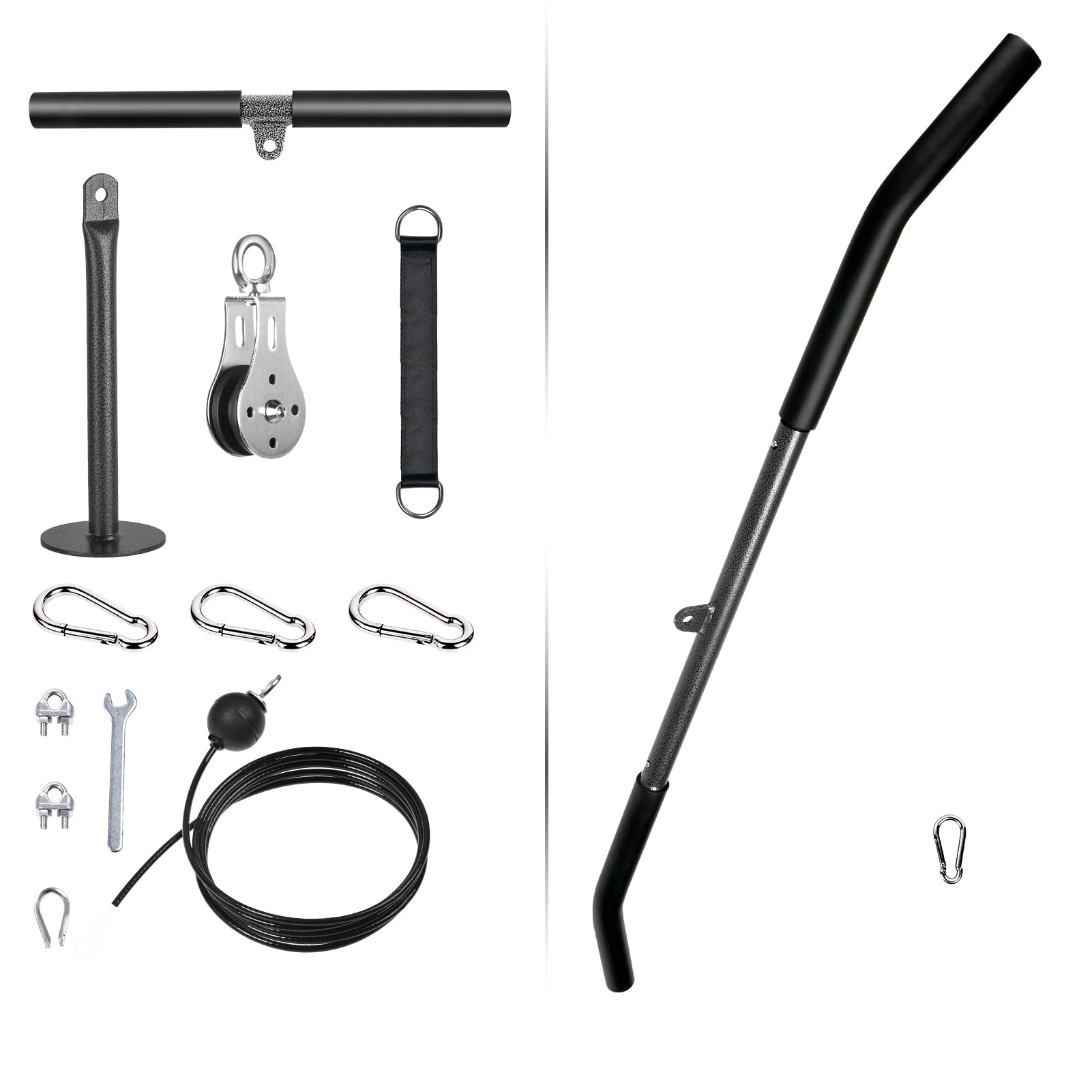 [Pack de 2] Polea Gimnasio Casa, Barra Recta, 100cm Barra Jalon al Pecho