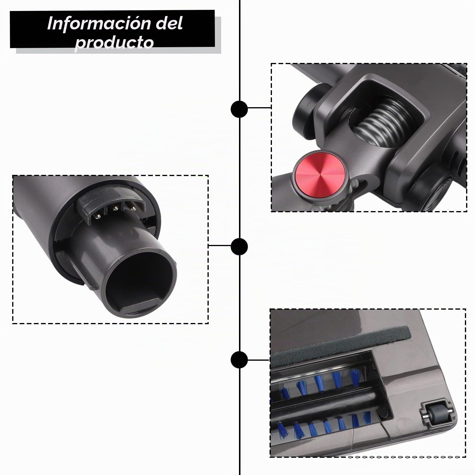 Para Ultenic Aspirador Piso Cepillo Cabeza Accesorio Para U10 Serie Accesorios De Cabeza De Limpieza Eléctrica