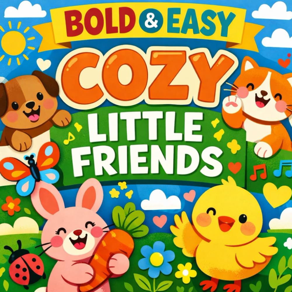 Bold & Easy Cozy Little Friends: Simple, Happy Coloring for Little Hands (Bold & Easy Academy)