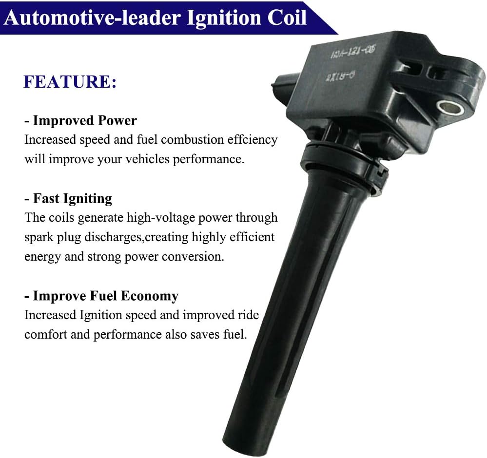 4Pcs PE20-18-100 PE2018100 H6T61171 Ignition Coils Pack for 3 2.0L 2.3L 2012-2018, 6 2.5L 2014-2017, CX-3 2.0L CX-9 2.5L 2016-2018, CX-5 2.0L 2.3L 2013-2018