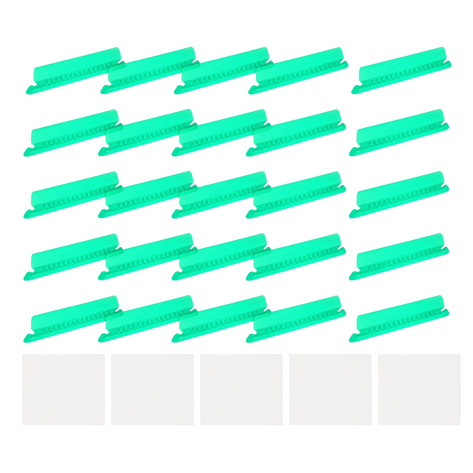 sourcing map Hanging File Folder Tabs, 4 Inch Insertable Tabs and Inserts Plastic Clear File Organizer Labels Filing for Folder Quick Identification, Green, 50 Pcs โ image 1