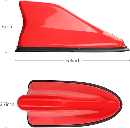 Miniatura 6 de Antena de aleta de tiburón para cubierta de antena de automóvil, base aérea de techo, señal de radio AMFM para automóvil, SUV, camión, la mayoría de