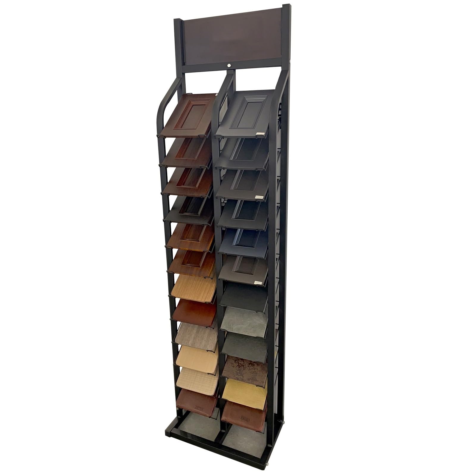 Generico Espositore Multistrato per Materiali, scaffale portaoggetti, Organizer, (en:Espositore Multifunzionale per Campioni di Piastrelle, Vetro, Pietra e Legno, scaffale in Metallo da 70x35 cm p