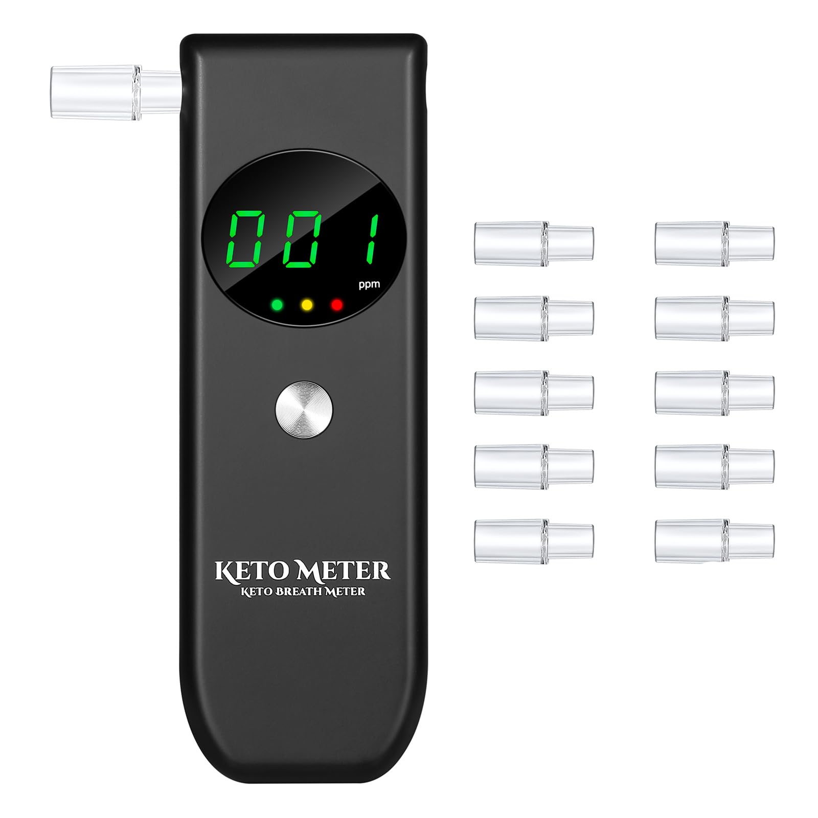 Photo 1 of Ketone Breath Home Monitors Analyzer Professional Ketone Breath Testing & Monitoring - Portable Breath Ketosis Meter Digital Ketosis Breath Tester for Testing ketosis with 10 Mouthpieces
