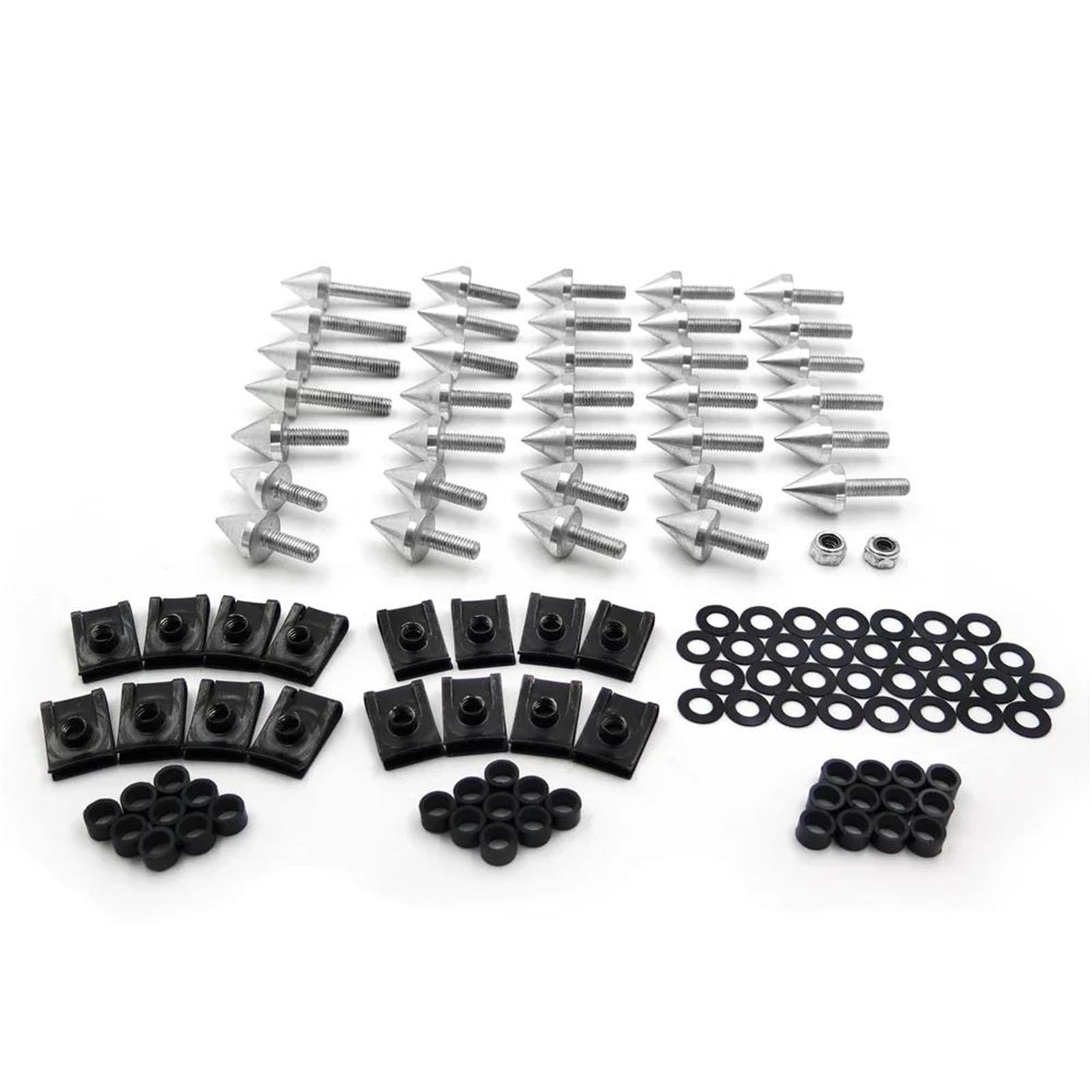 Kit Vis Carénage Aluminium Moto pour Yamaha pour YZF R1 2004-2006 Argent Outil de Fixation