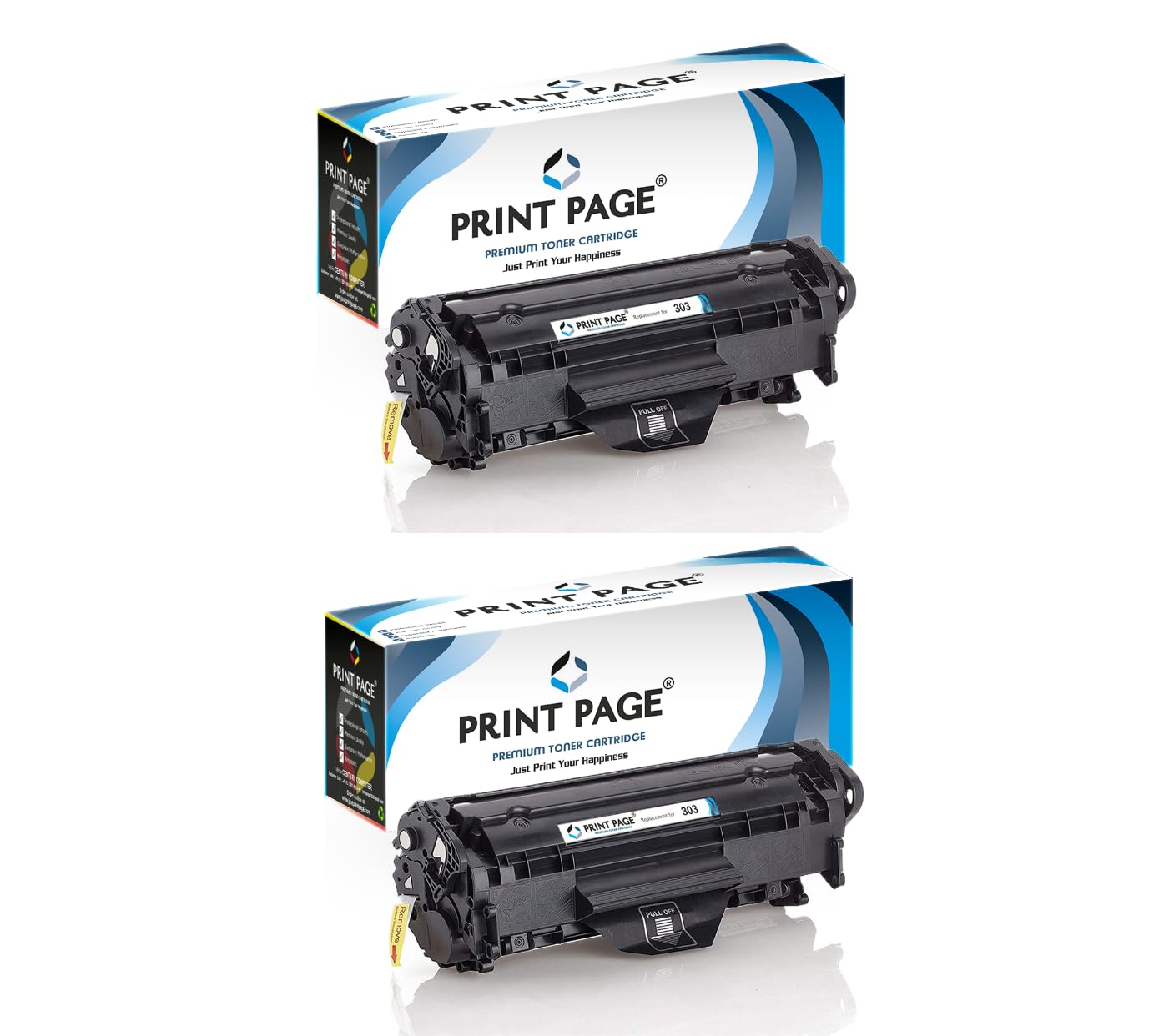 Print Page 303 Toner Cartridge Compatible for Printers LBP 2900, LBP 2900B, LBP 3000 (Set of 2)