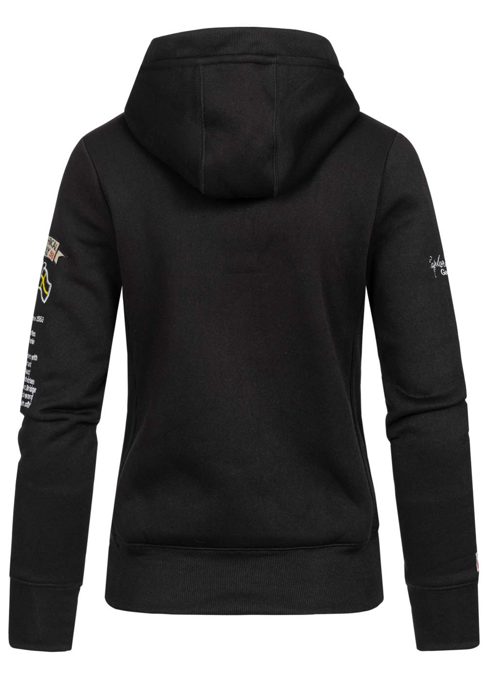 Geographical Norway Gymclass Lady - Felpa Donna Zip Hoodie Tasche - Pile Donna Maglione Manica Lunga Giacca Cappuccio - Abito Ideale Primavera Estate Autunno Inverno Stagione