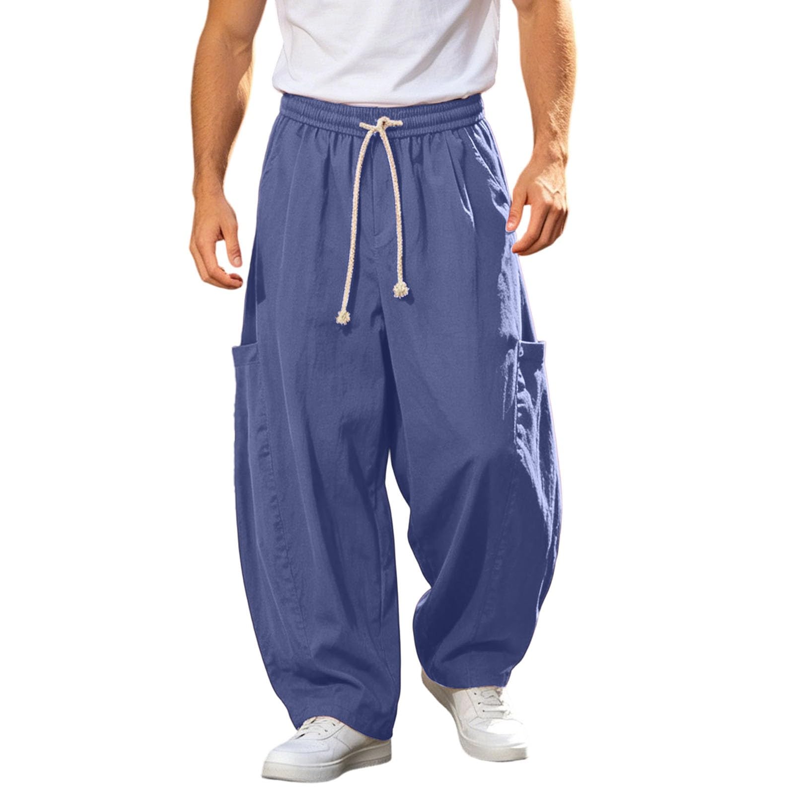 Pantalones de Trabajo Ligeros de Corte Relajado para Uso Casual, Pantalones de Pierna Ancha con transpirabilidad cómoda.