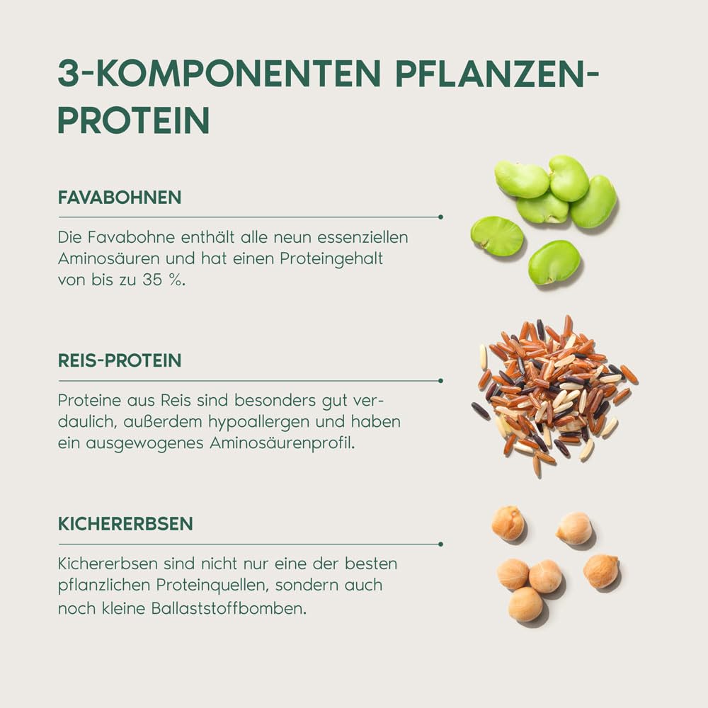 Primal Harvest Primal Protein Veganes Proteinpulver aus Fava-Bohnen Kichererbsen Reis 20 g Protein pro Portion 1 Pack 15 Servings