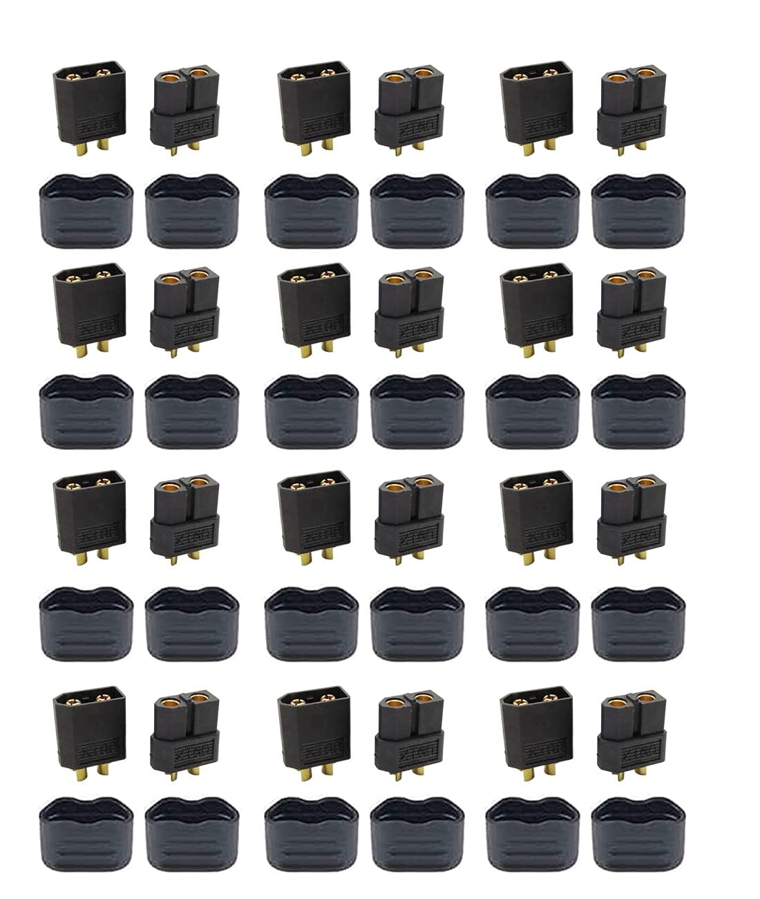 Set 10 Paia Connettori XT60 M/F per Batterie LiPo Set 10 Paia Connettori XT60 M/F per Batterie LiPo