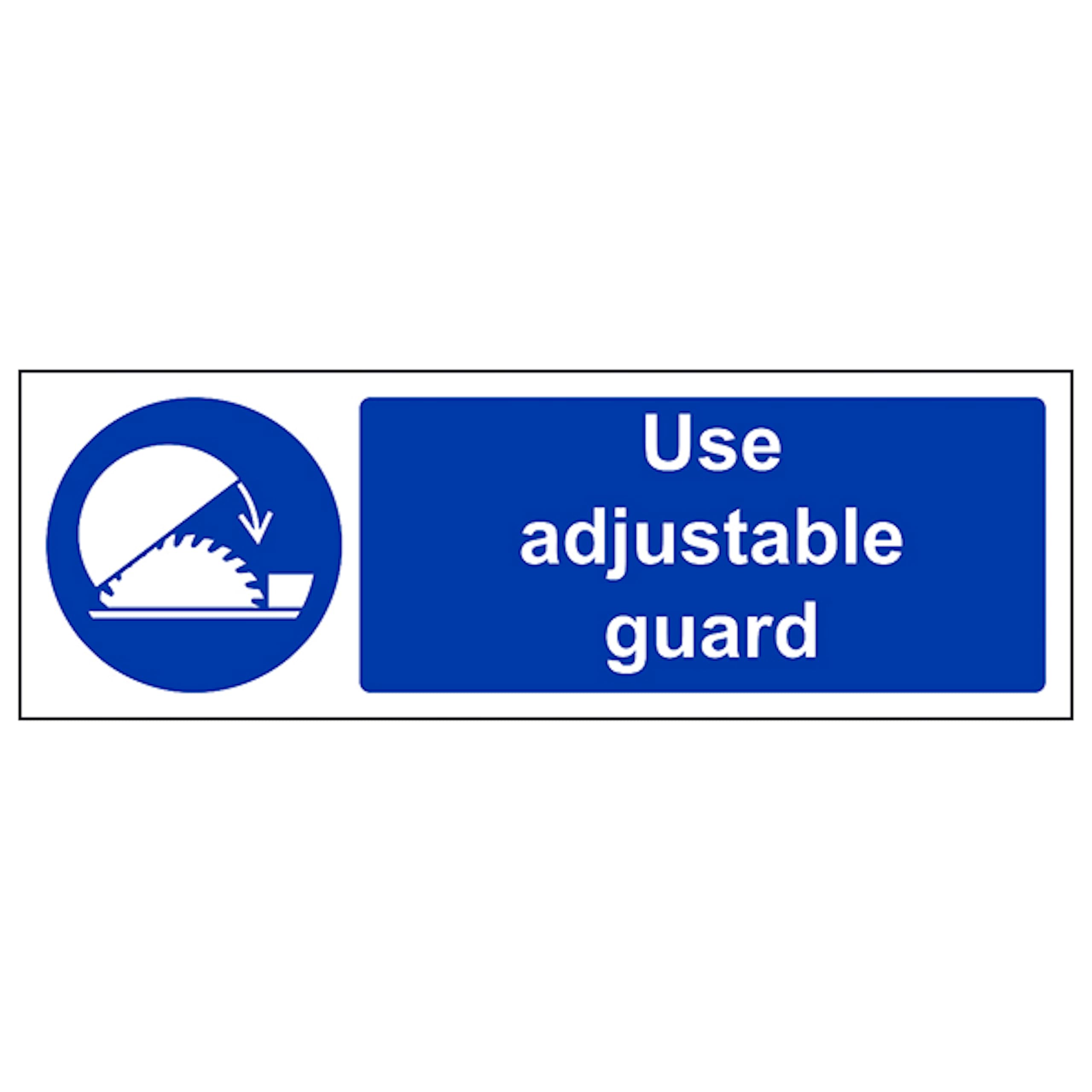 V Safety Señal de seguridad compuesta de aluminio cepillado de 3 mm con protección ajustable, horizontal, 450 x 150 mm