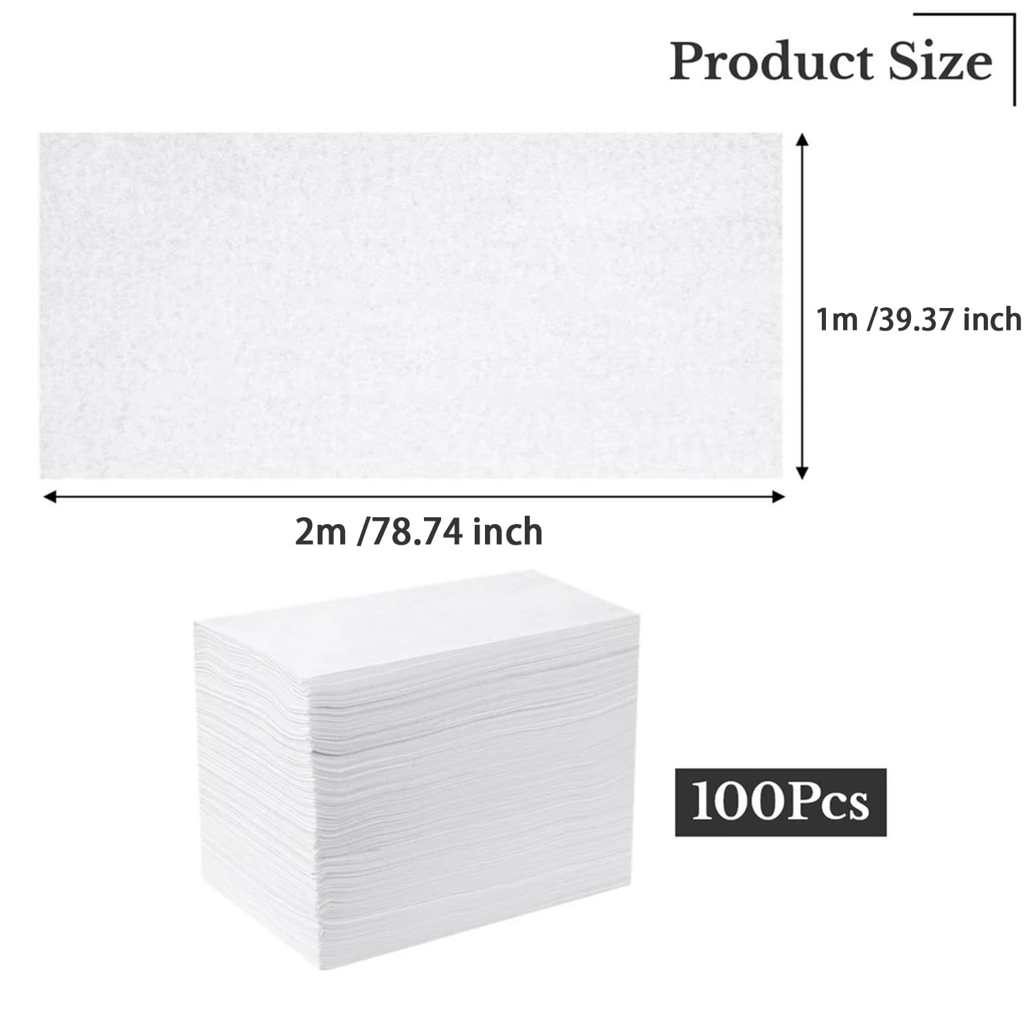 100 Pcs Sábanas Desechables No Tejidas,200*100cm Sabanas Desechables Camilla Masaje,Hojas De Cama De Transpirable y No Tapado,Para La Masaje Belleza,Tatuaje,Spa,Blanco